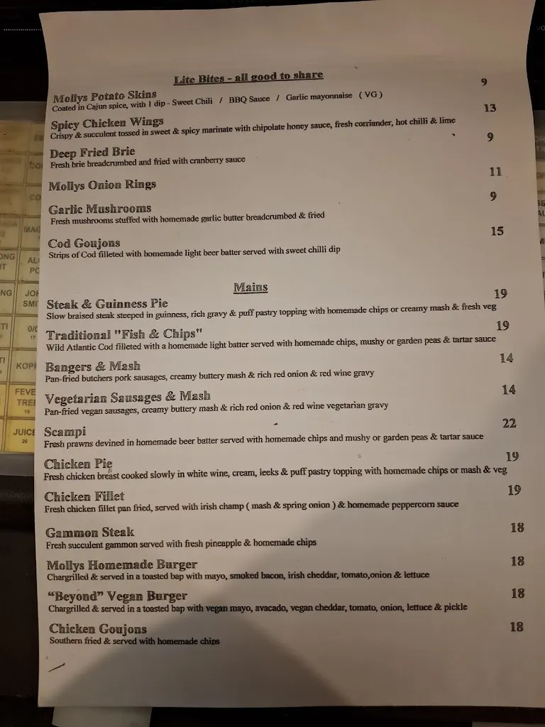 Menu_Mollys Irish Bistro & Bar_Cala d'Or_image_2