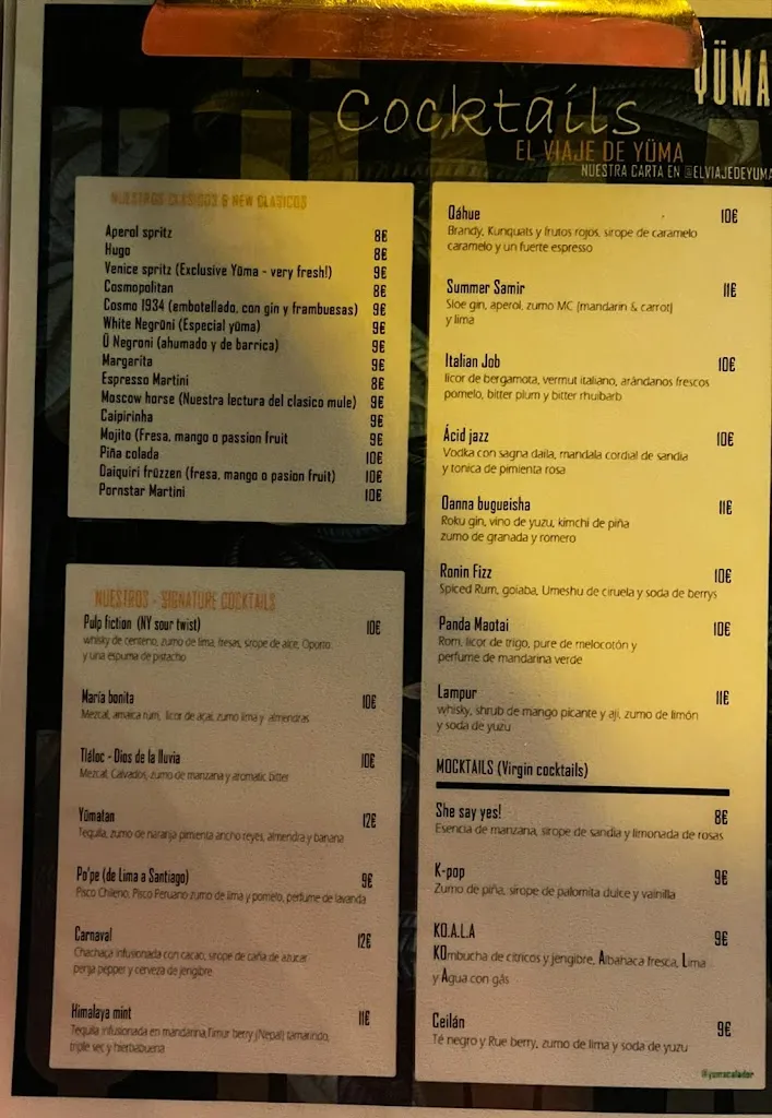 Menü_Restaurante Yüma_Cala d'Or_Bild_3