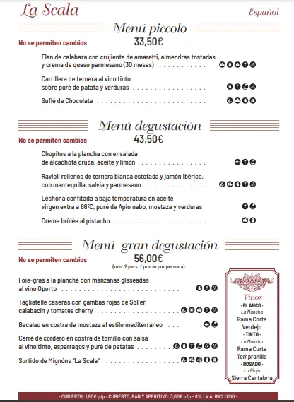 Menu_La Scala Restaurante Italiano_Cala d'Or_image_3