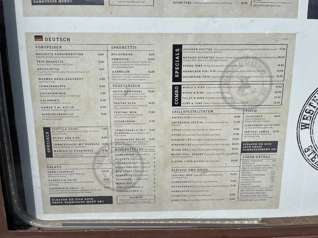 Menu_Restaurant Western Steakhouse_Cala d'Or_immagine_3