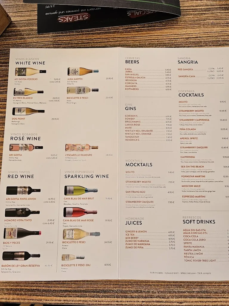 Menu_Indiana John's_Cala d'Or_image_1