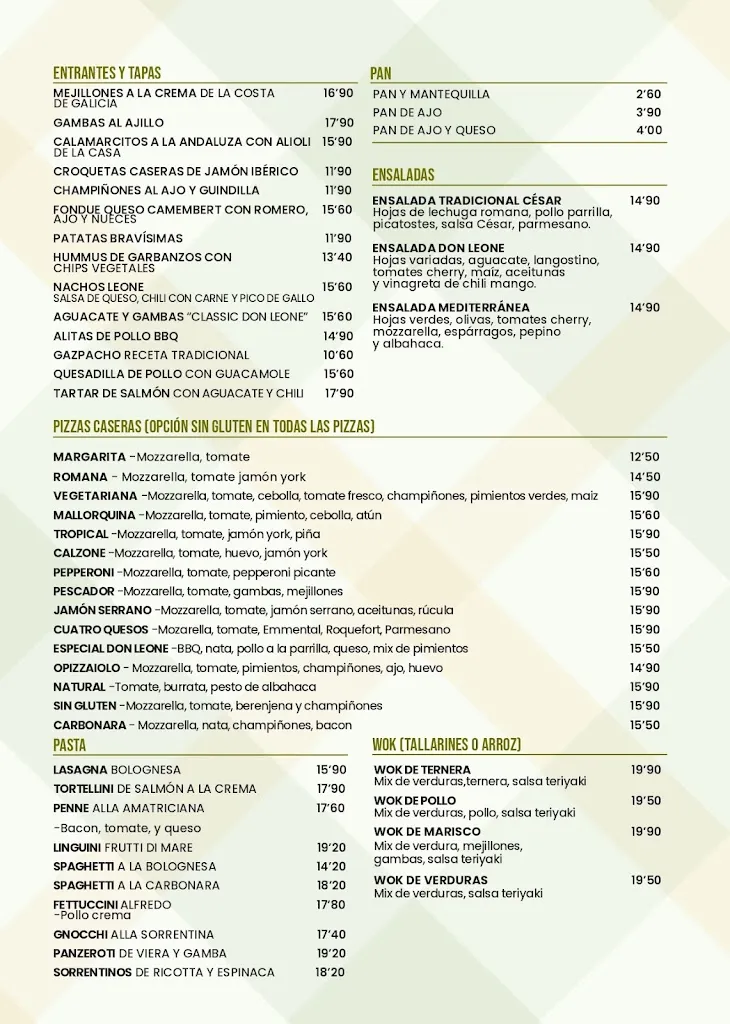 Menu_Don Leone Restaurant Cala d'Or_Cala d'Or_image_3