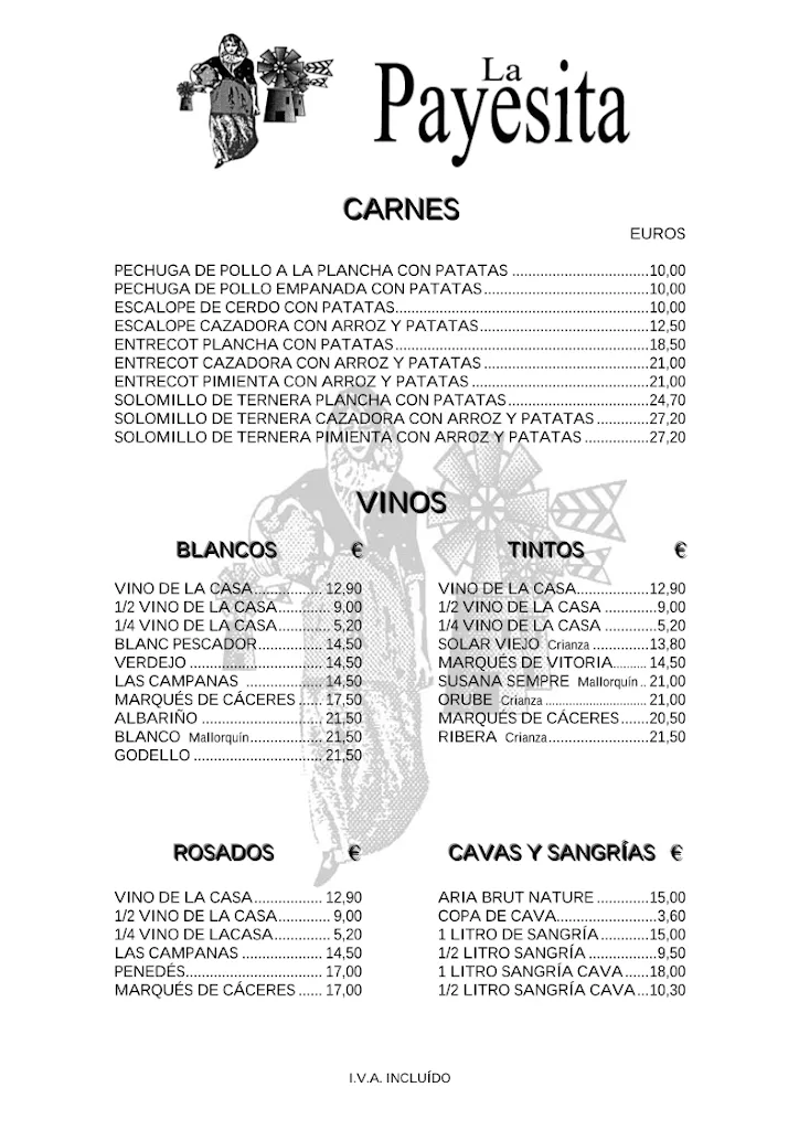 Menu_Restaurante La Payesita_Can Pastilla_immagine_1