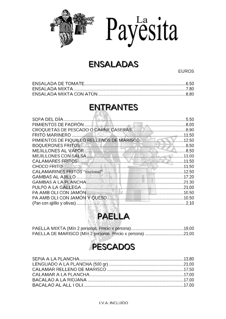 Menu_Restaurante La Payesita_Can Pastilla_immagine_4