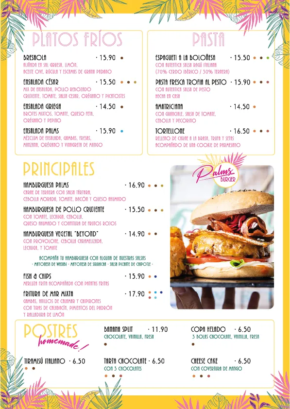 Menu_Palms restaurant by the beach_Can Pastilla_image_2