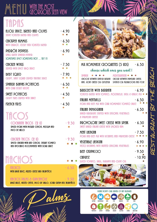 Menu_Palms restaurant by the beach_Can Pastilla_image_3