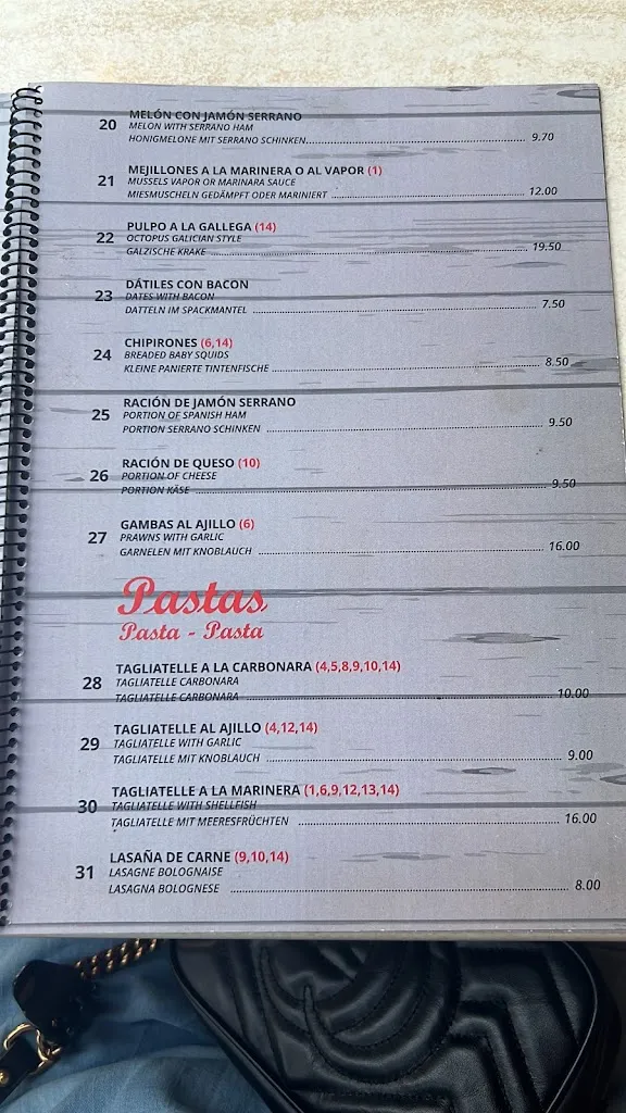 Menu_Bar Restaurant Carrion II_Can Pastilla_image_2