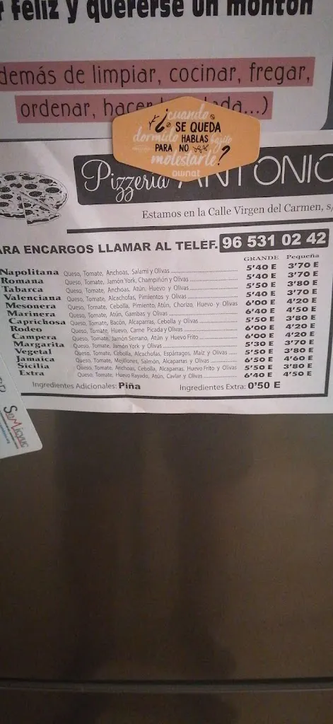 Menu_Pizzería Antonio_Callosa de Segura_immagine_2