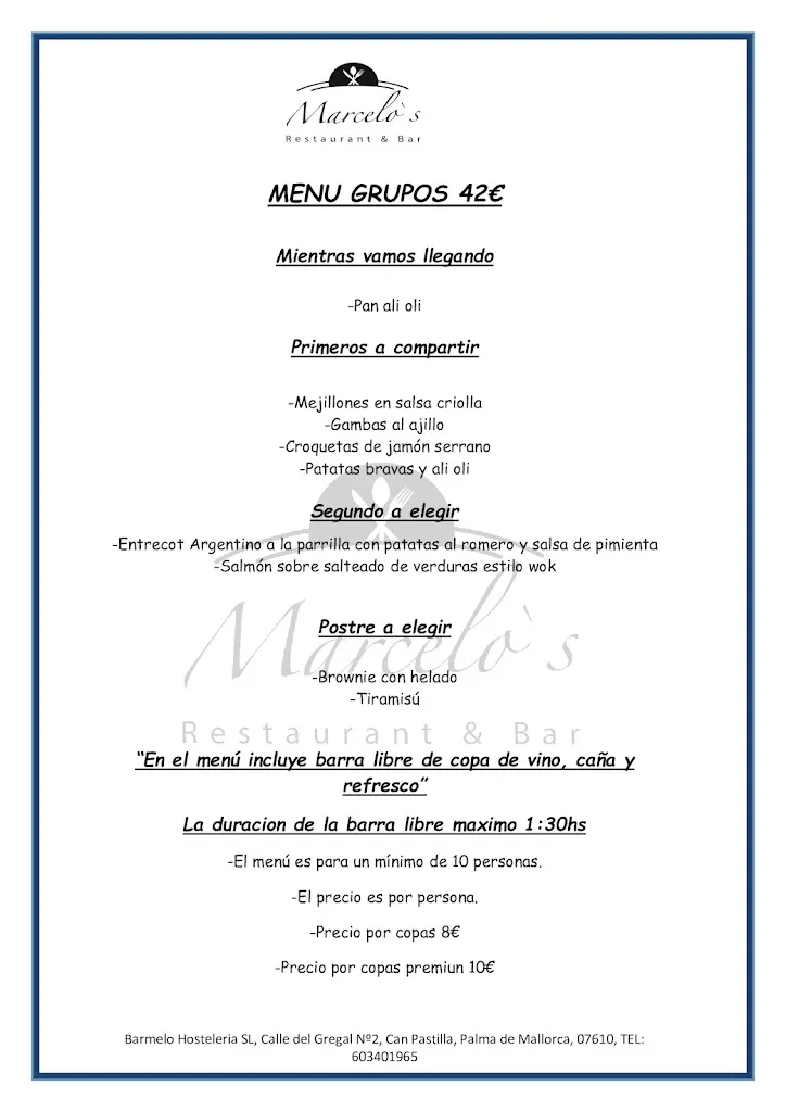 Menu_Restaurant Marcelo´s_Can Pastilla_immagine_1