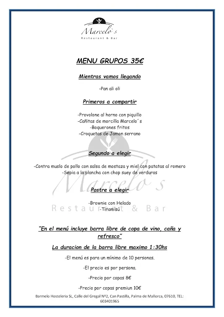 Menu_Restaurant Marcelo´s_Can Pastilla_immagine_2