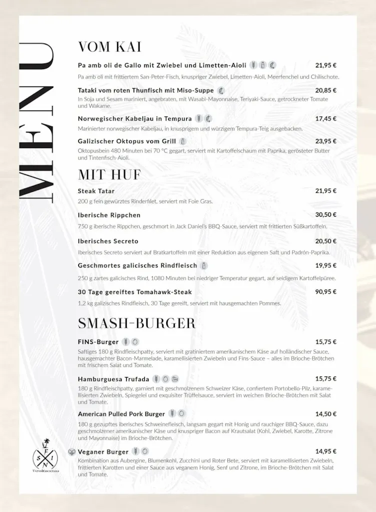 Menu_Restaurante Fins Tapas & Coctkails_Can Pastilla_immagine_1