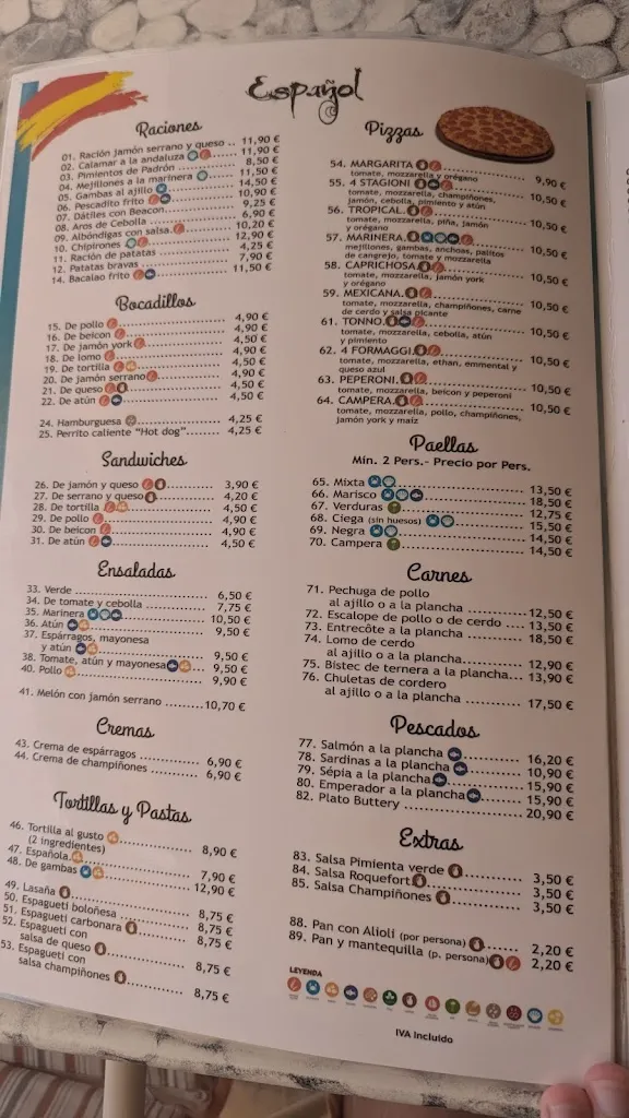 Menü_Restaurante Buttery_Can Pastilla_Bild_2