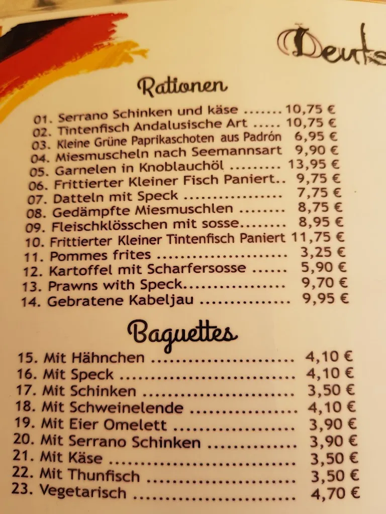 Menü_Restaurante Buttery_Can Pastilla_Bild_3