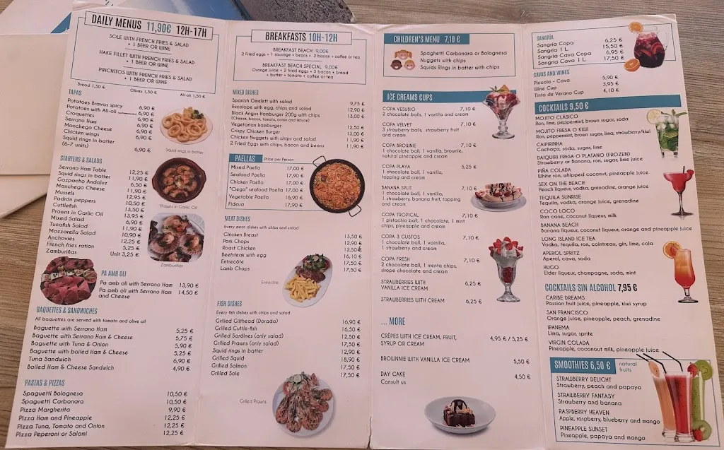 Menu_Cafeteria Playa_Can Pastilla_image_1