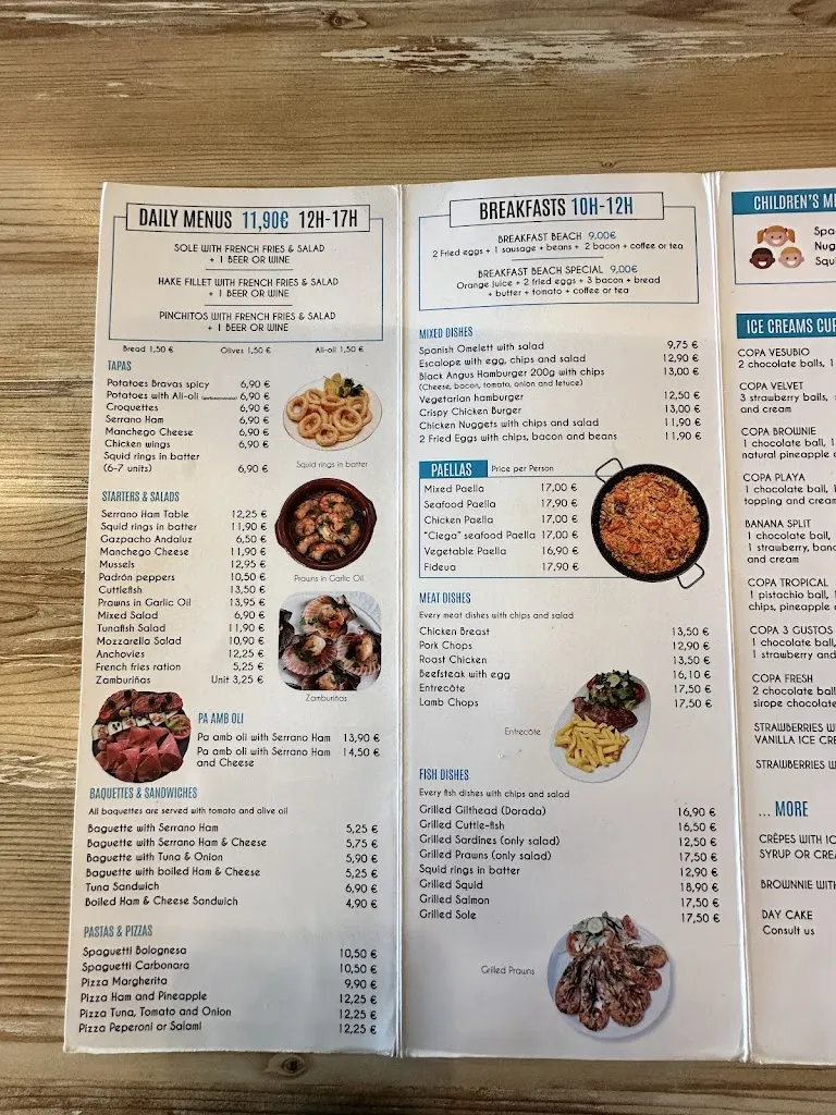 Menu_Cafeteria Playa_Can Pastilla_image_4