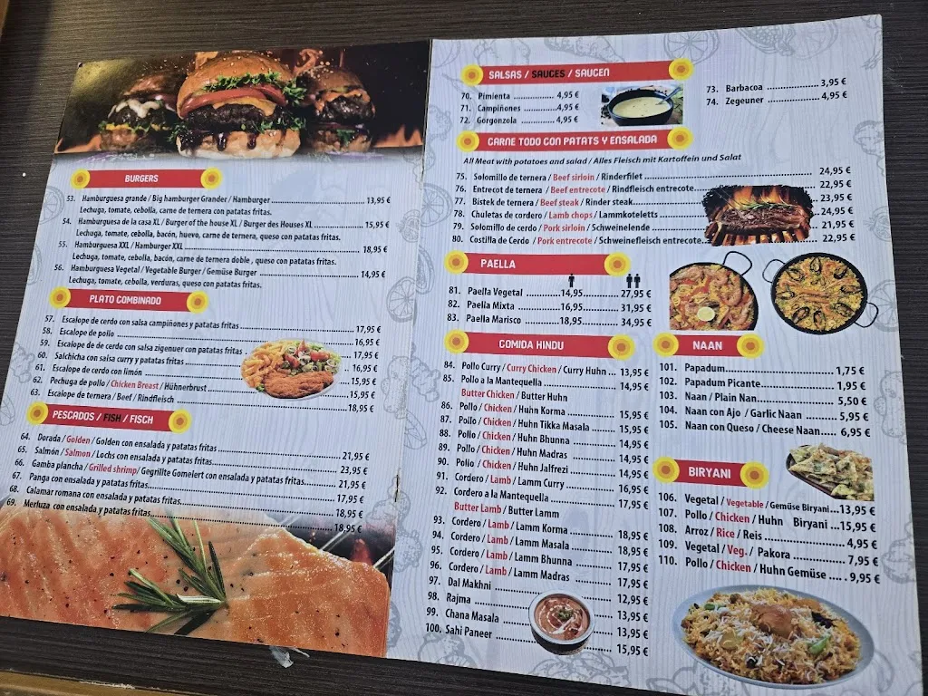 Menü_El Pizzero_Can Pastilla_Bild_1