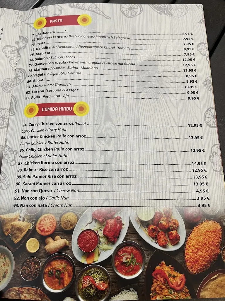 Menü_El Pizzero_Can Pastilla_Bild_2