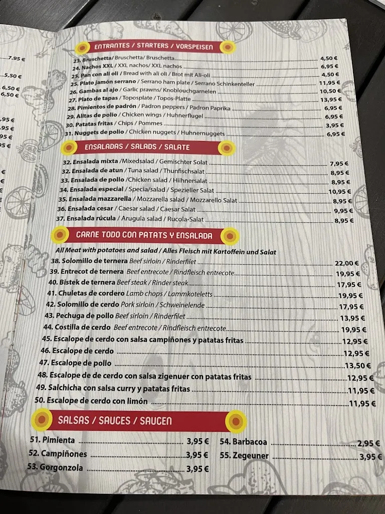 Menü_El Pizzero_Can Pastilla_Bild_3