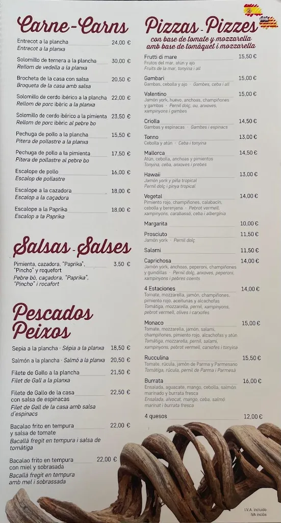 Menu_RESTAURANTE MÓNACO_Can Picafort_image_1