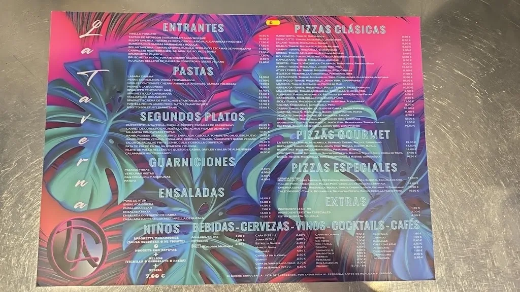 Menu_La Taverna_Can Picafort_image_4