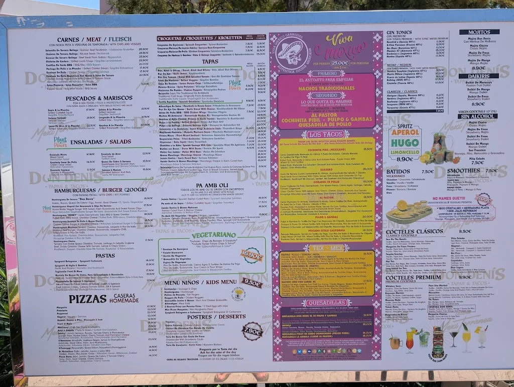 Menü_Don Denis_Can Picafort_Bild_1