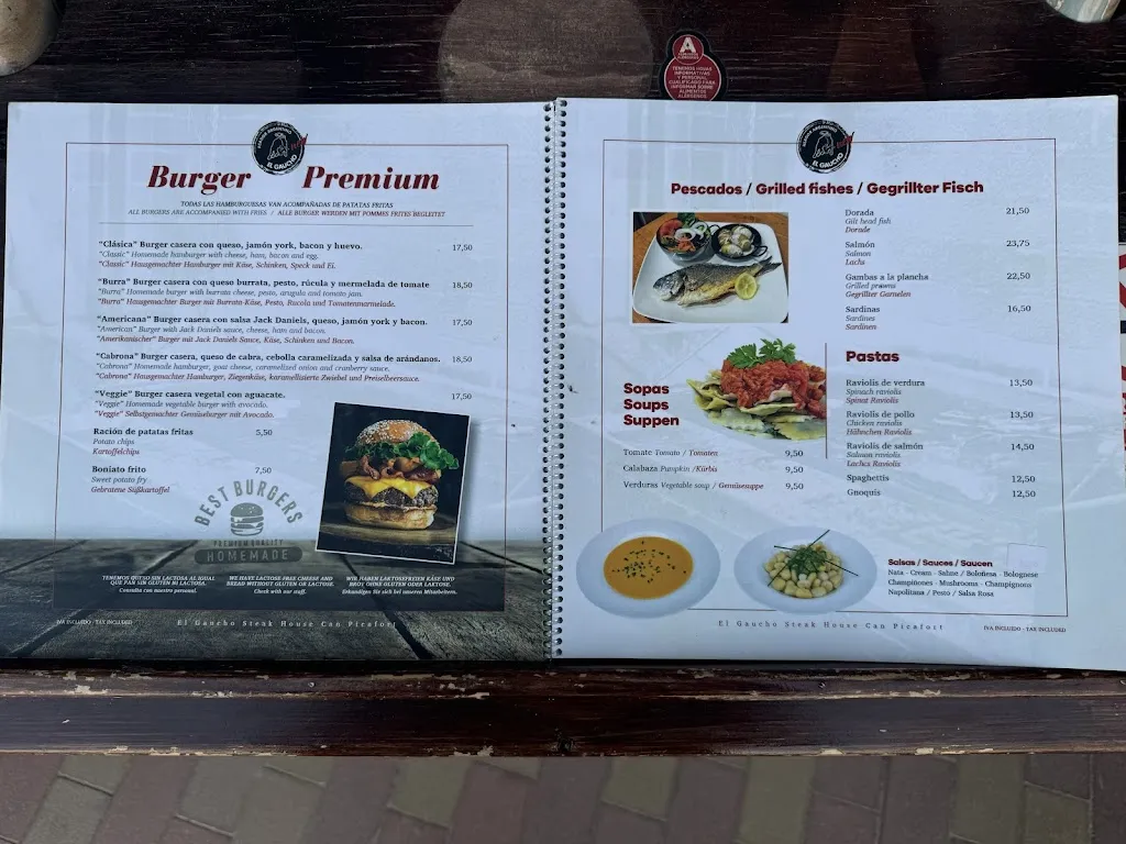 Menu_El Gaucho Asador_Can Picafort_image_1