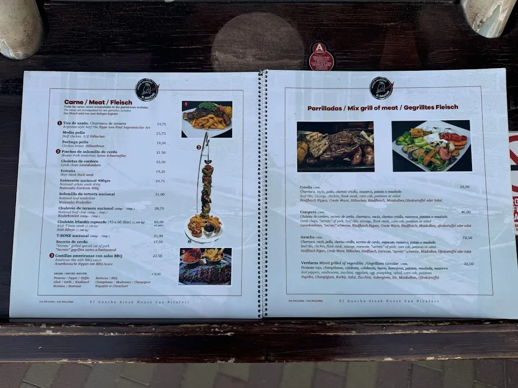 Menu_El Gaucho Asador_Can Picafort_image_3