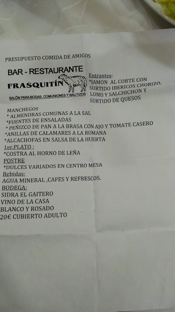 Menu_Bar Restaurante Frasquitín_Callosa de Segura_image_1