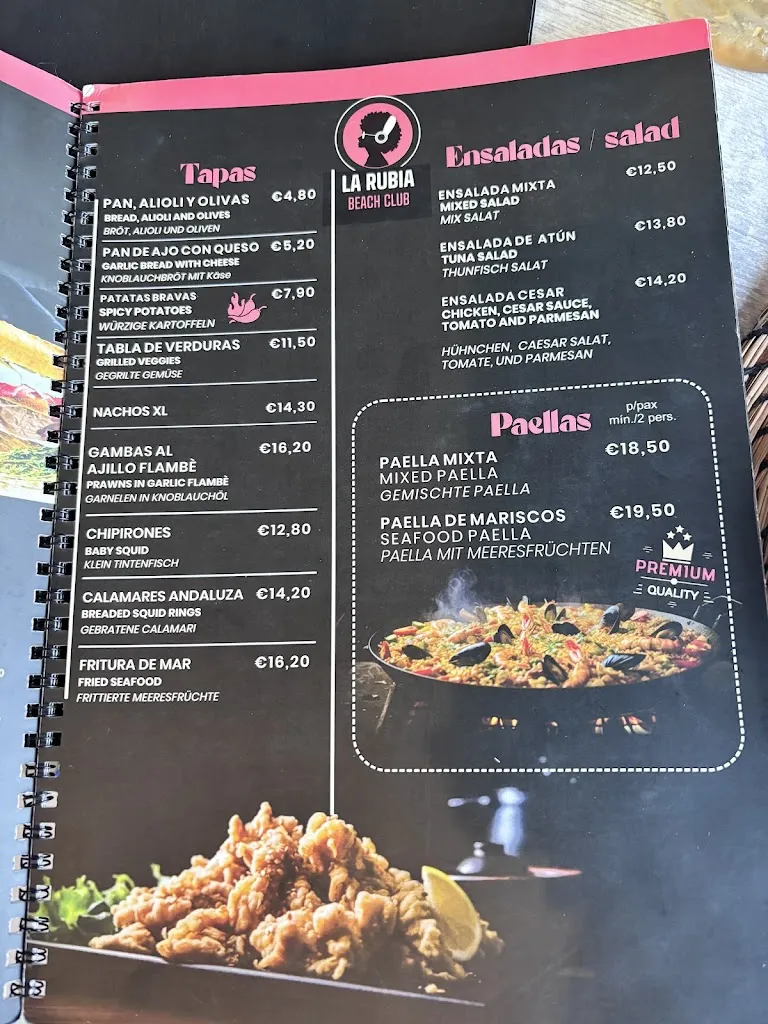 Menu_La Rubia Can Picafort_Can Picafort_immagine_1