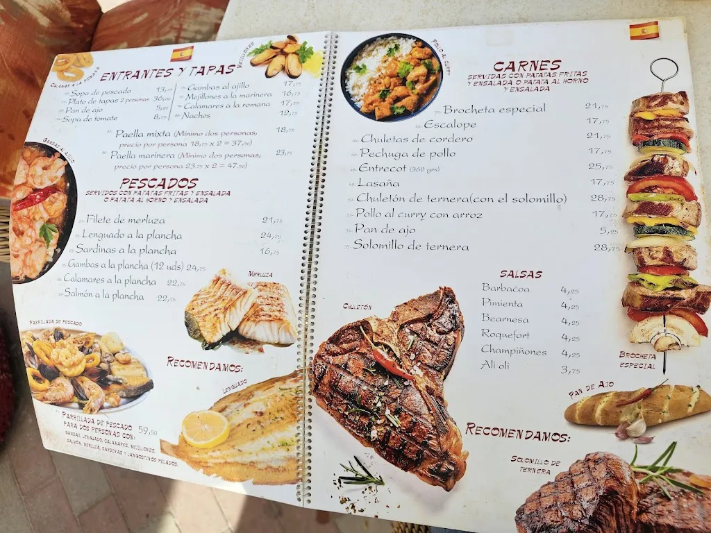 Menu_Restaurante Bar Playa_Can Picafort_immagine_1