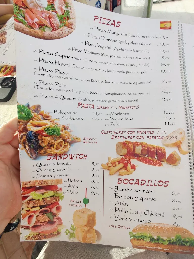 Menu_Restaurante Bar Playa_Can Picafort_immagine_3