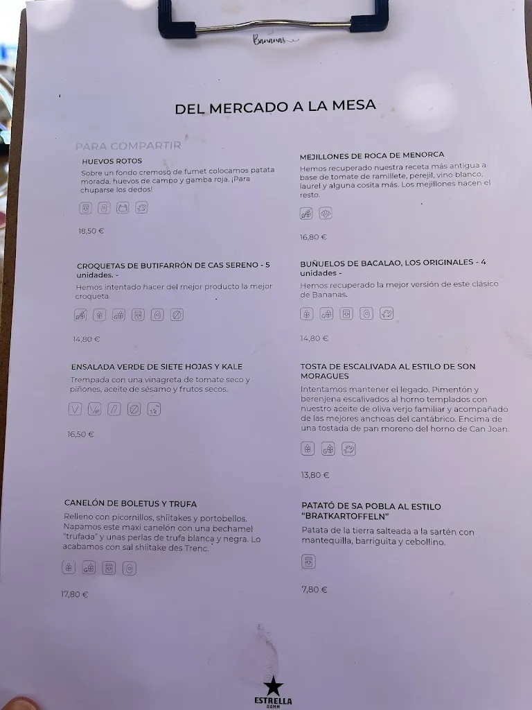 Menu_Bananas Son Bauló_Can Picafort_immagine_2