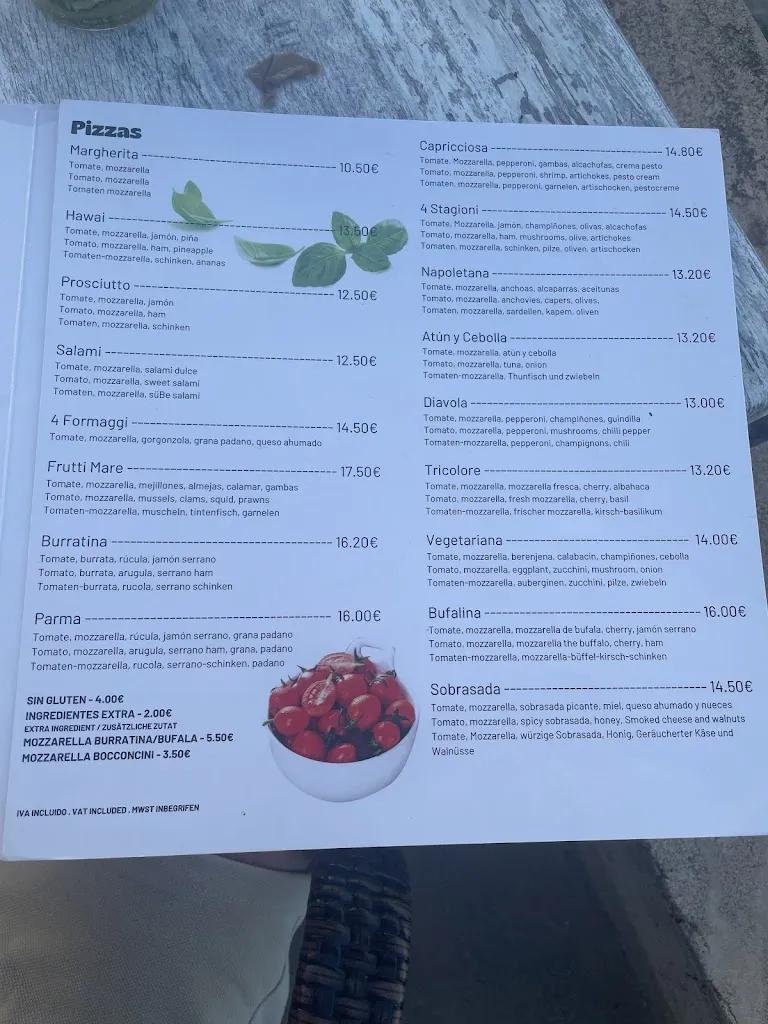 Menu_Da Peppe Beach_Can Picafort_immagine_1