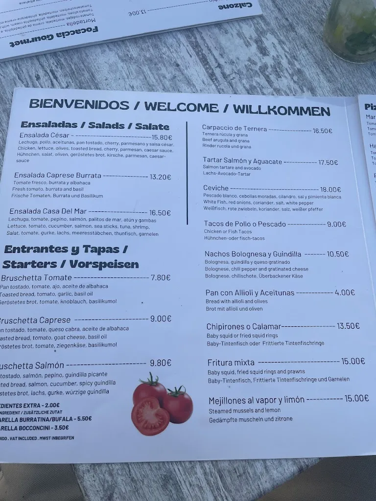 Menu_Da Peppe Beach_Can Picafort_immagine_4