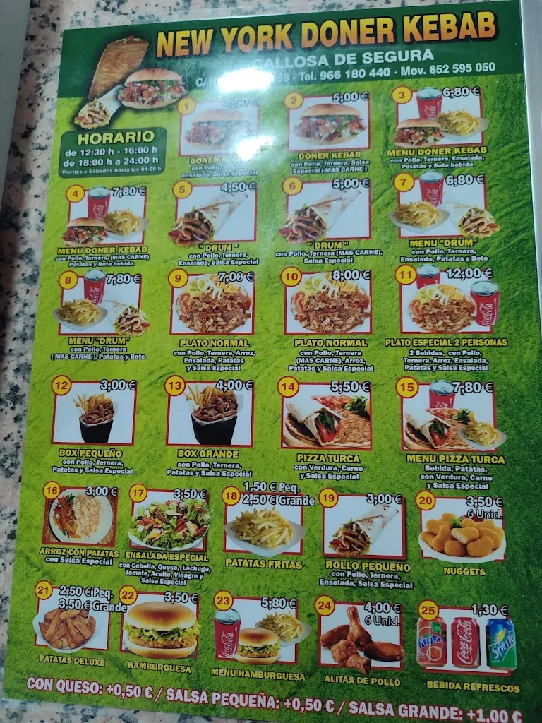 Menu_New York Doner Kebab II_Callosa de Segura_immagine_1