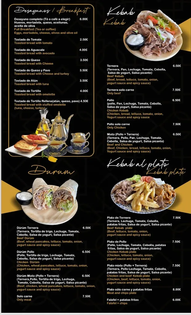 Menu_DUNIA_Can Picafort_image_1