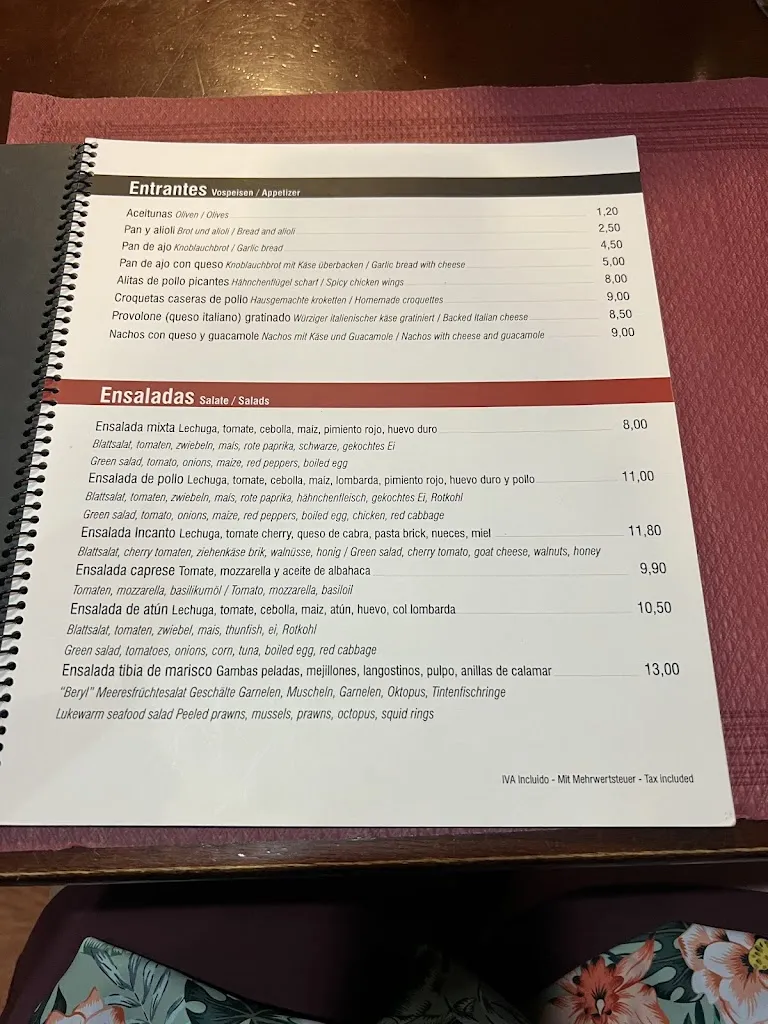 Menu_L'Incanto_Can Picafort_image_2