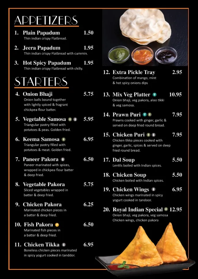 Menu_Royal Indian tandoori restaurant & bar_Can Picafort_image_2