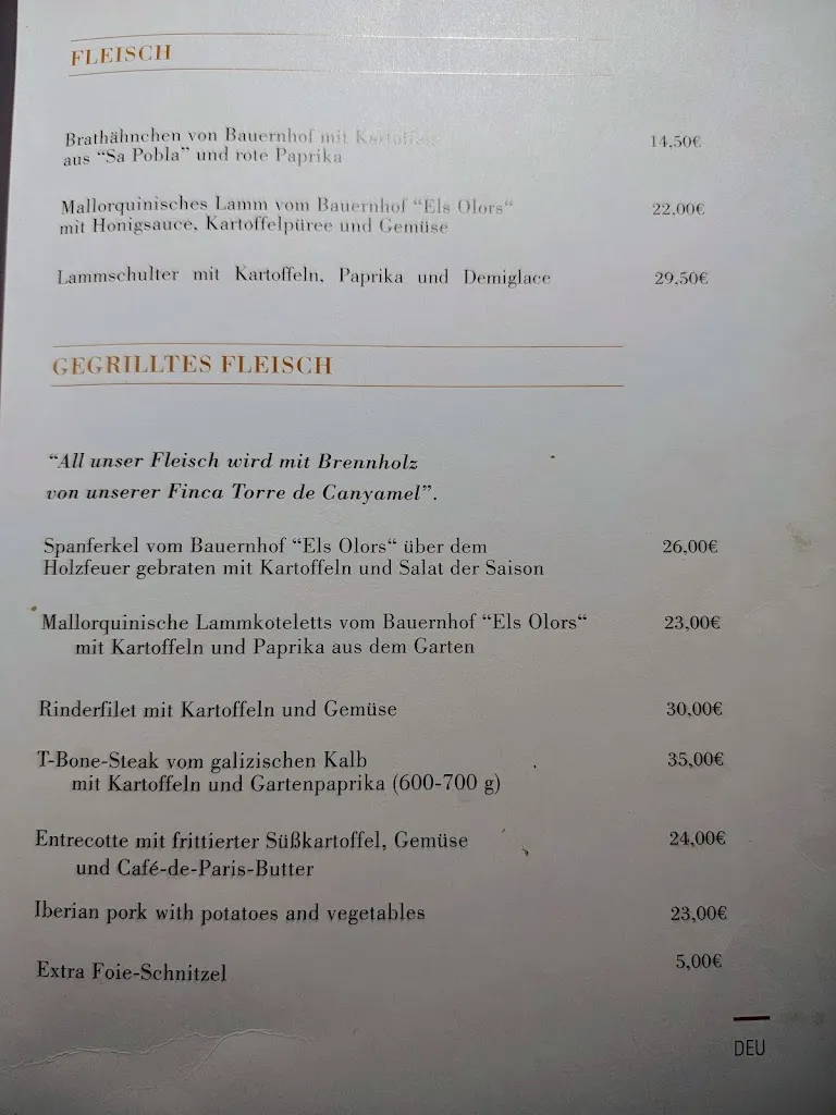 Menu_Porxada de Sa Torre_Capdepera_image_1