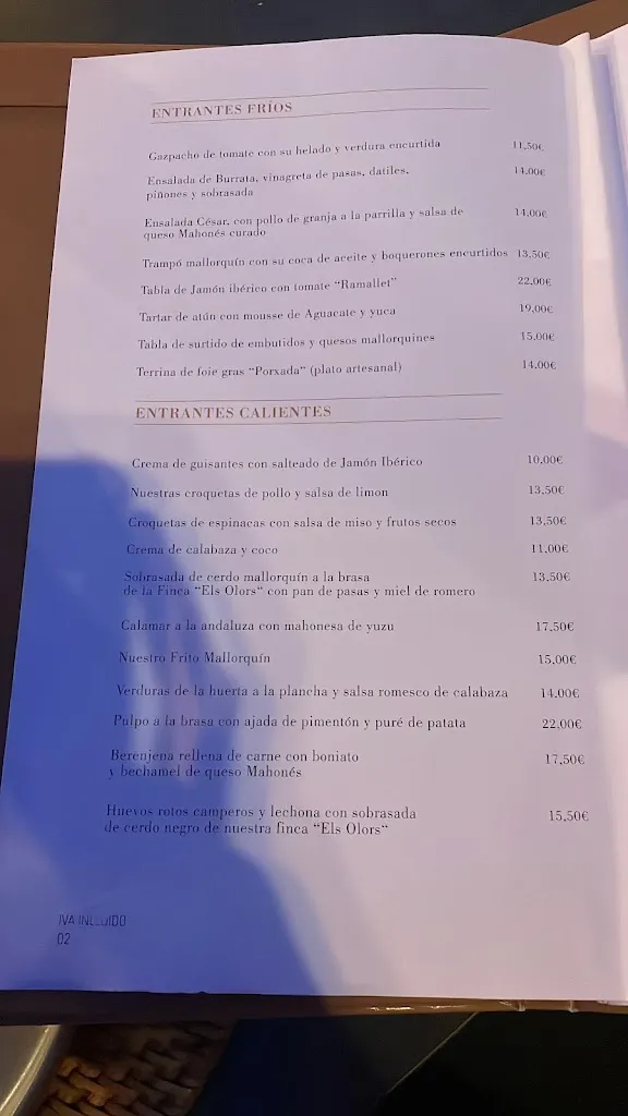 Menu_Porxada de Sa Torre_Capdepera_image_3