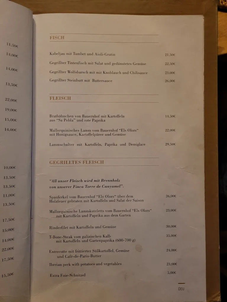 Menu_Porxada de Sa Torre_Capdepera_image_4