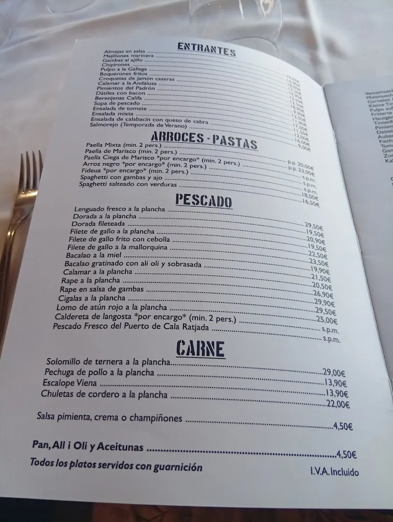 Menu_Ses Àncores_Capdepera_image_2