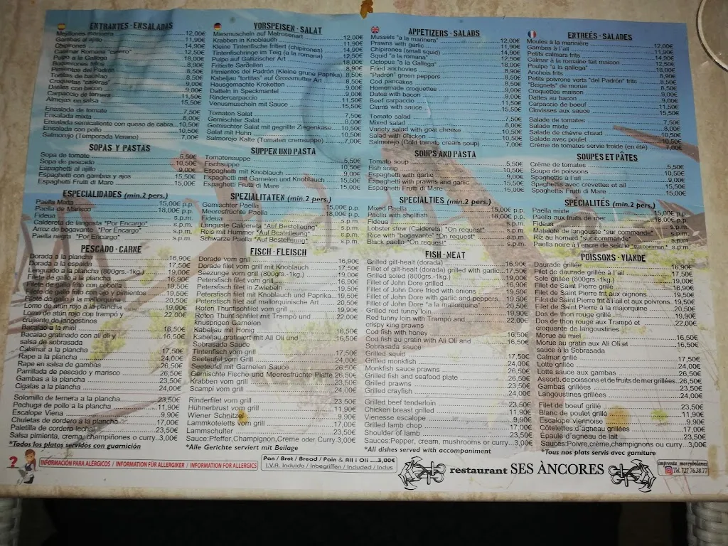 Menu_Ses Àncores_Capdepera_image_3