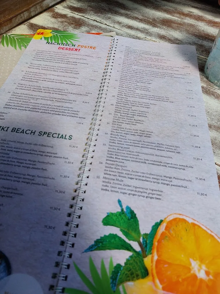 Menu_Tiki Beach Mallorca_Capdepera_image_2