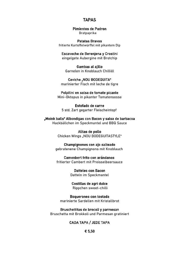 Menu_Nou Bodeguita La Bodeguita_Capdepera_image_3