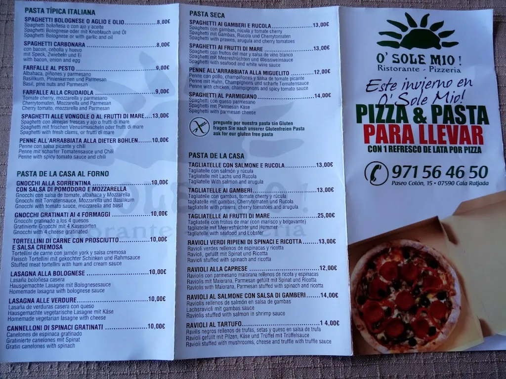 Menu_O' Sole Mío!_Capdepera_image_3