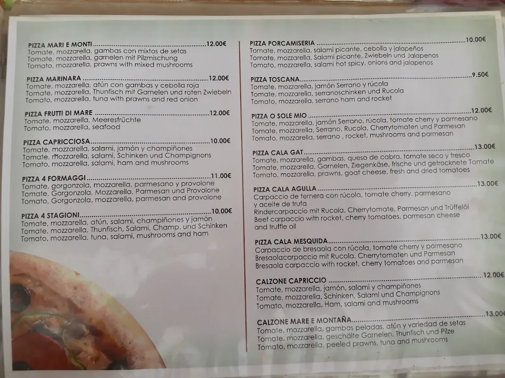 Menu_O' Sole Mío!_Capdepera_image_4