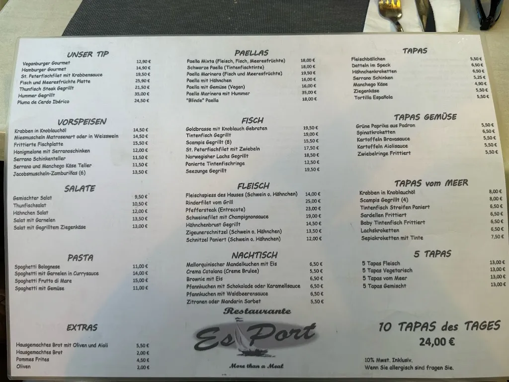 Menu_Es Port Restaurant_Capdepera_image_1