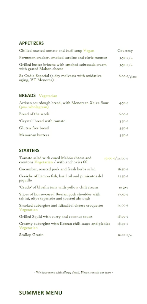 Menu_Restaurant Sa Punta Menorca_Castell Es_image_4