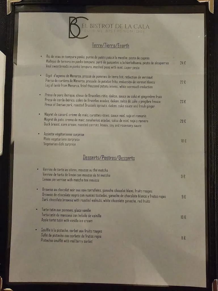 Menu_El bistrot de la Cala - Restaurante Bistronómico_Castell Es_immagine_4
